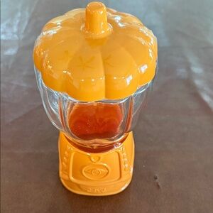 Orange Pumpkin Candy Gumball Machine Jar